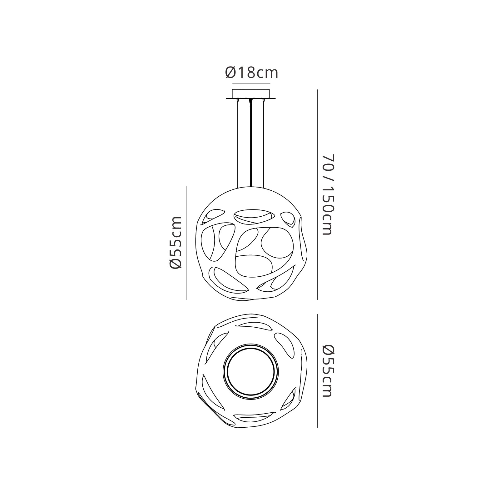 Organica Ceiling Lights Mantra Single Pendant